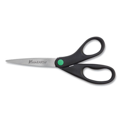 Recycled stainless steel scissors, 8" Long, 3.25" Cut Length, Black Straight Handles, 2/Pack Flipcost Flipcost