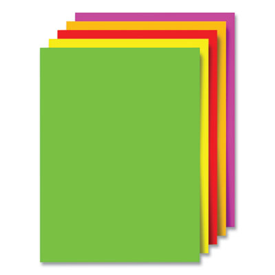 Premium Coated Poster Board Neon Colors, 11 x 14, Assorted, 5/Pack Flipcost Flipcost
