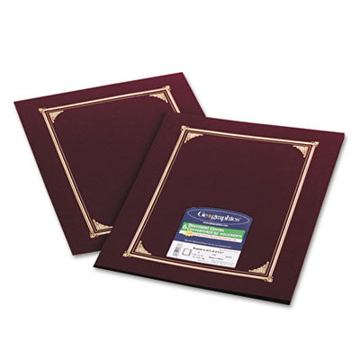 Certificate/Document Cover Burgundy, 12.5 x 9.75, 6/Pack Flipcost Flipcost