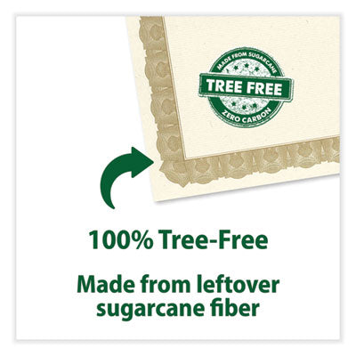 Tree Free Recognition Achievement Certificates, 8.5 x 11, Natural with Gold Braided Border, 15/Pack Flipcost Flipcost