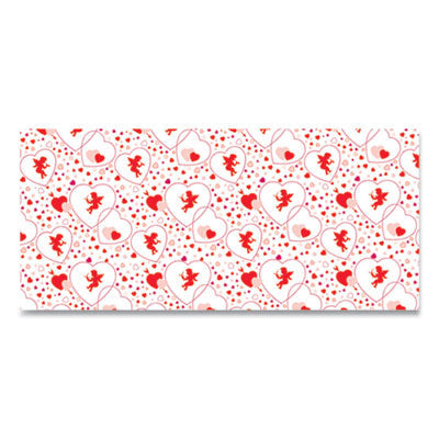 Pacon® Corobuff Corrugated Paper Roll, 48" x 25 ft, Cupids Hearts Flipcost Flipcost