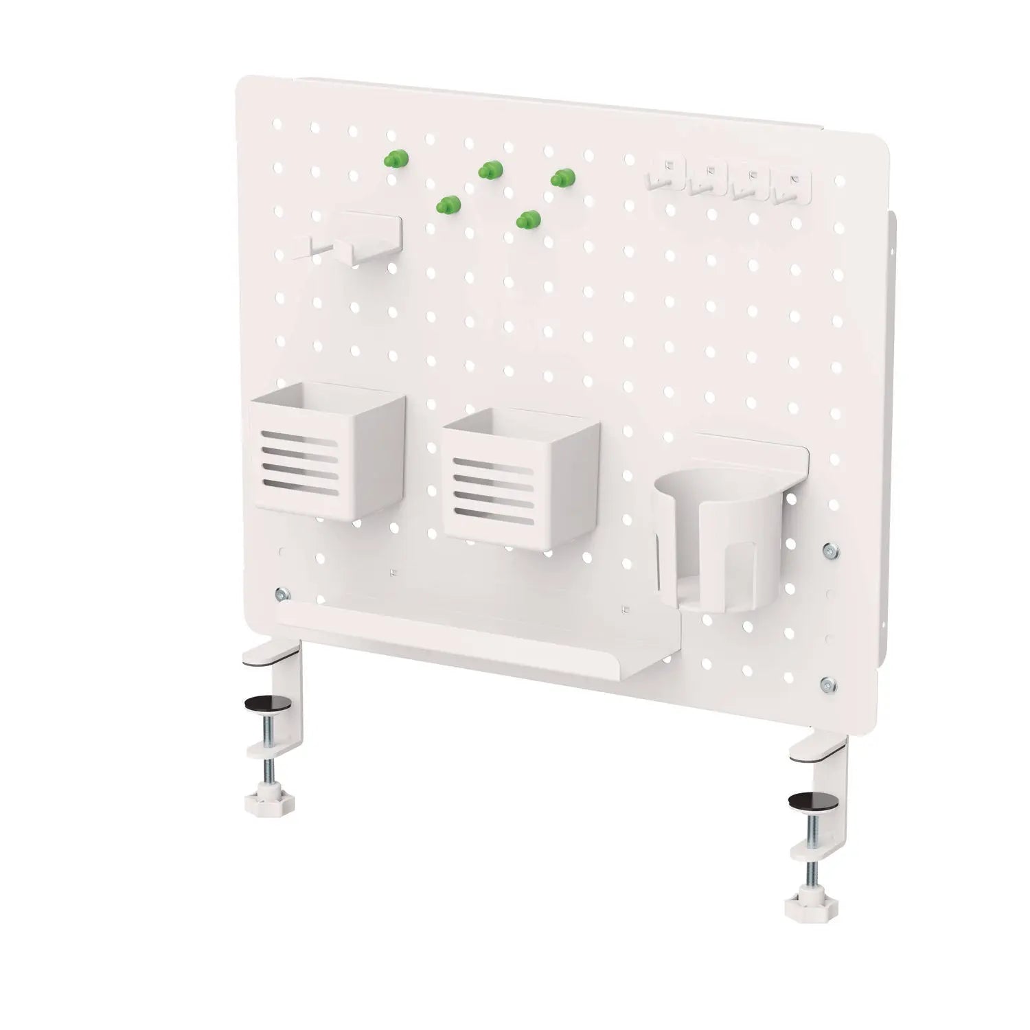 Pegboard Organizer, Three Compartments, 20.58 x 1 x 17, White, Steel Kantek Flipcost