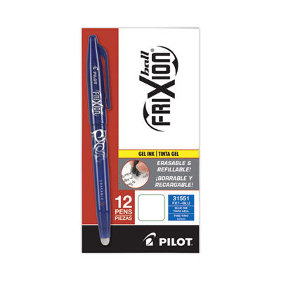 Pilot® FriXion Ball Erasable Gel Pen, Stick, Fine 0.7 mm, Blue Ink, Blue Barrel Flipcost Flipcost