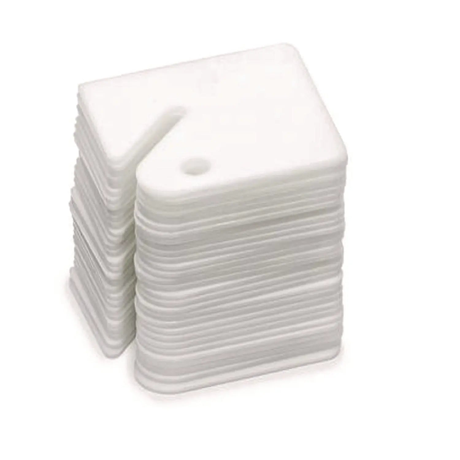 Plastic Identification Key Tags, White, 100/Pack AdirOffice Flipcost