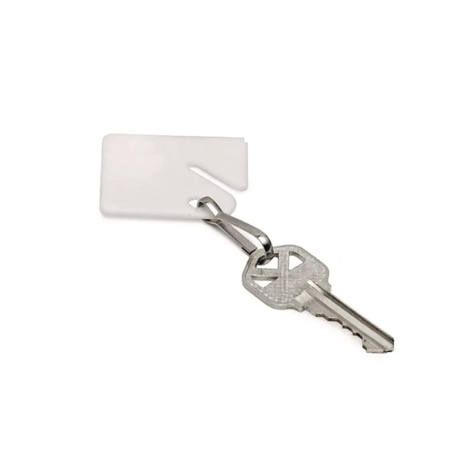 Plastic Identification Key Tags, White, 100/Pack AdirOffice Flipcost