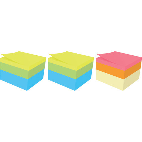 Post-it® Notes Original Cubes, 3" x 3", Pastels Collection, 400 Sheets/Cube