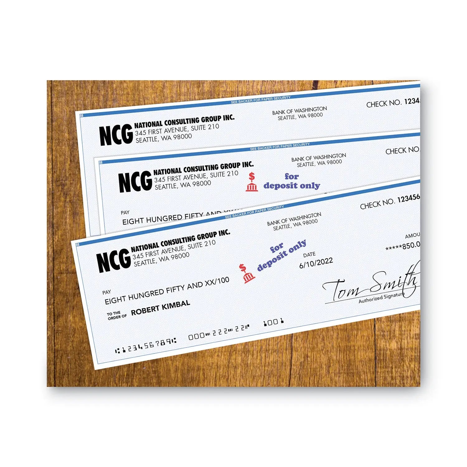 Pre-Inked Shutter Stamp, Red/Blue, FOR DEPOSIT ONLY, 1.63 x 0.5 ACCUSTAMP2® Flipcost