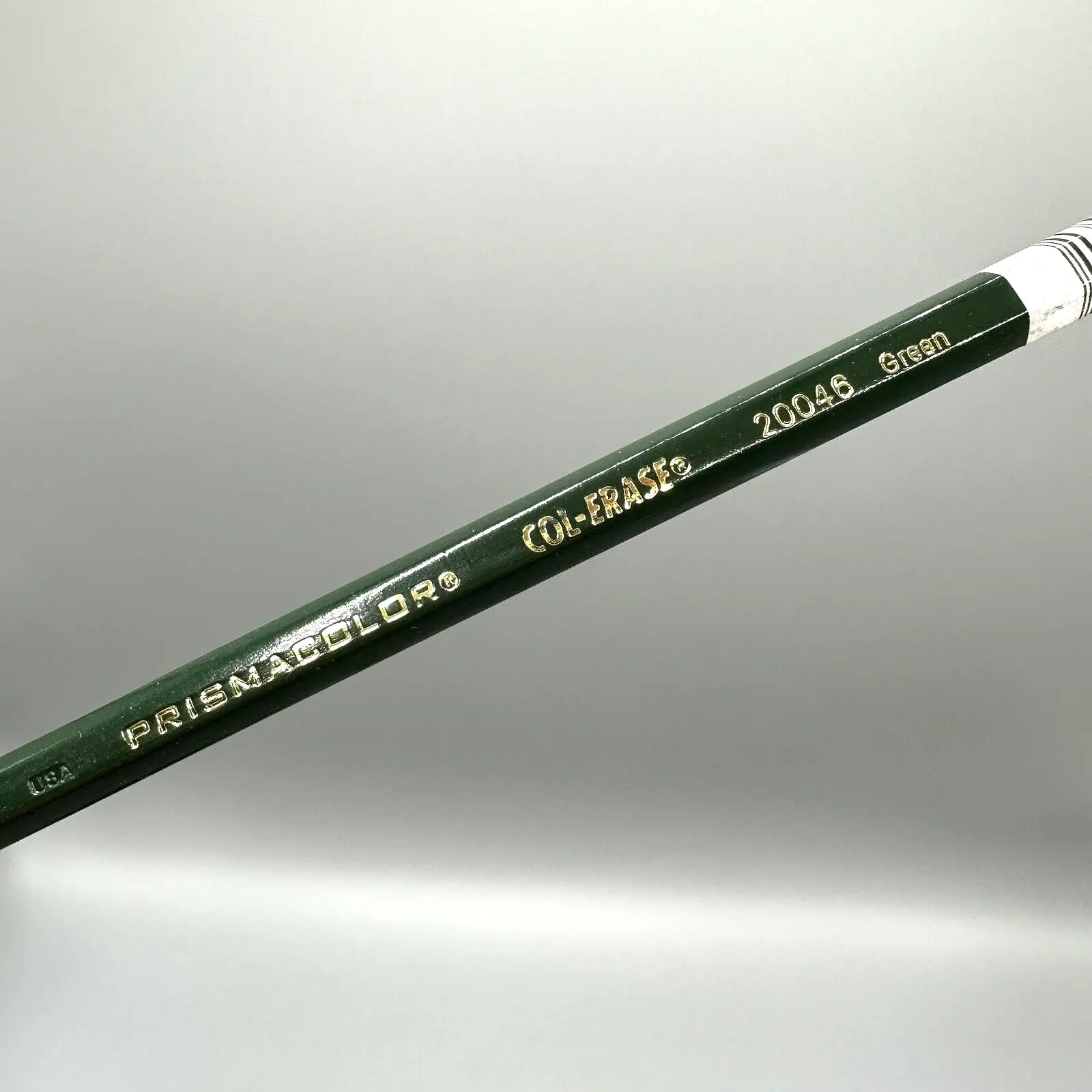 Prismacolor® Col-Erase Pencil With Eraser, 0.7 Mm, 2b (#1), Green Lead, Green Barrel, Dozen