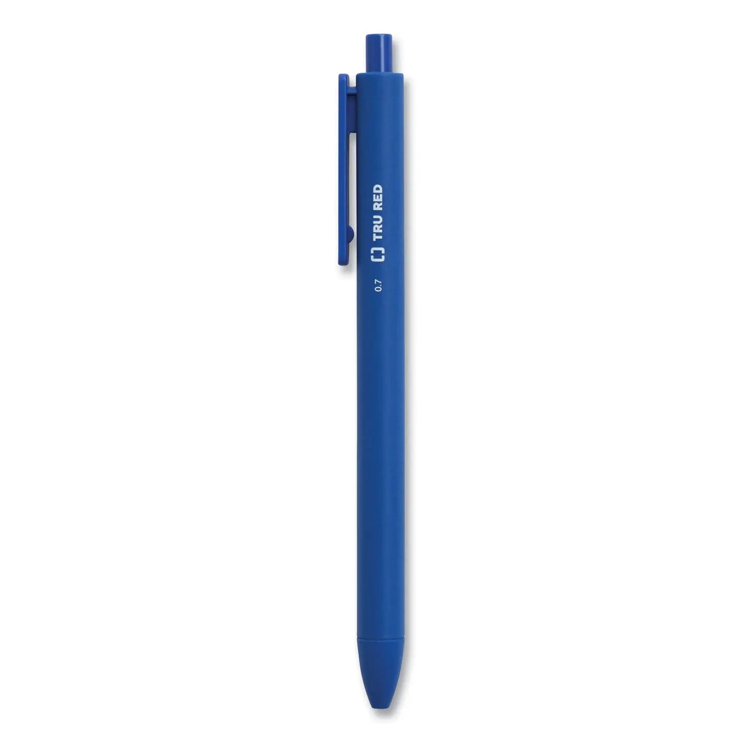Quick Dry Gel Pen, Retractable, Medium 0.7 mm, Blue Ink, Blue Barrel, Dozen TRU RED™ Flipcost