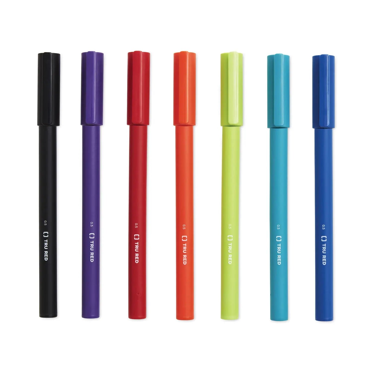 Quick Dry Gel Pen, Stick, Fine 0.5 mm, Assorted Ink and Barrel Colors, 12/Pack TRU RED™ Flipcost