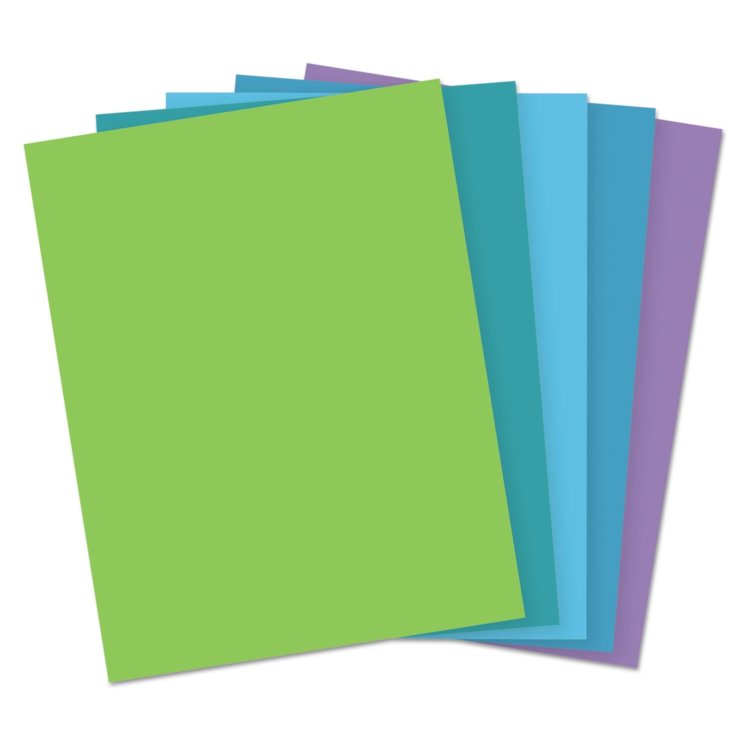 Astrobrights® Color Paper - "Cool" Assortment, 24 lb Bond Weight, 8.5 x 11, Assorted Cool Colors, 500/Ream