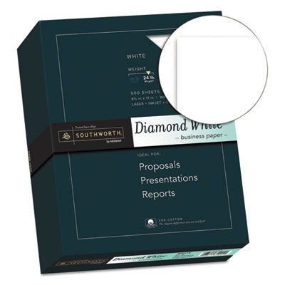 Southworth® 25% Cotton Business Paper, 95 Bright, 24 lb Bond Weight, 8.5 x 11, 500/Ream Flipcost Flipcost