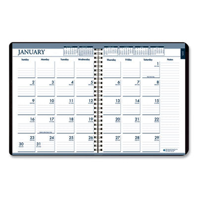 Recycled Monthly Weekly 7 Day Planner, 8.75 x 6.88, Black Cover, 12-Month (Jan to Dec): 2024 Flipcost Flipcost