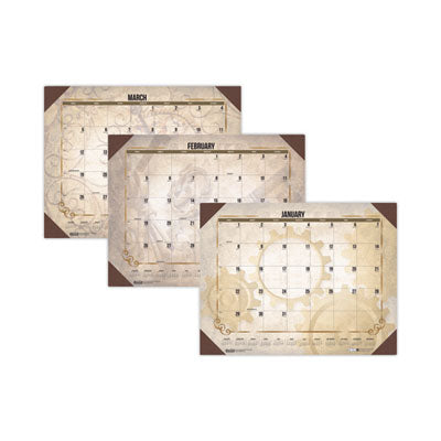 Recycled Vintage Desk Pad Calendar, Vintage Artwork, 22 x 17, Sepia Sheets, Brown Corners, 12-Month (Jan-Dec): 2024 Flipcost Flipcost