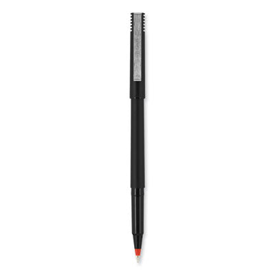 uniball® Roller Ball Pen Stick, Extra-Fine 0.5 mm, Red Ink, Black/Red Barrel, Dozen Flipcost Flipcost