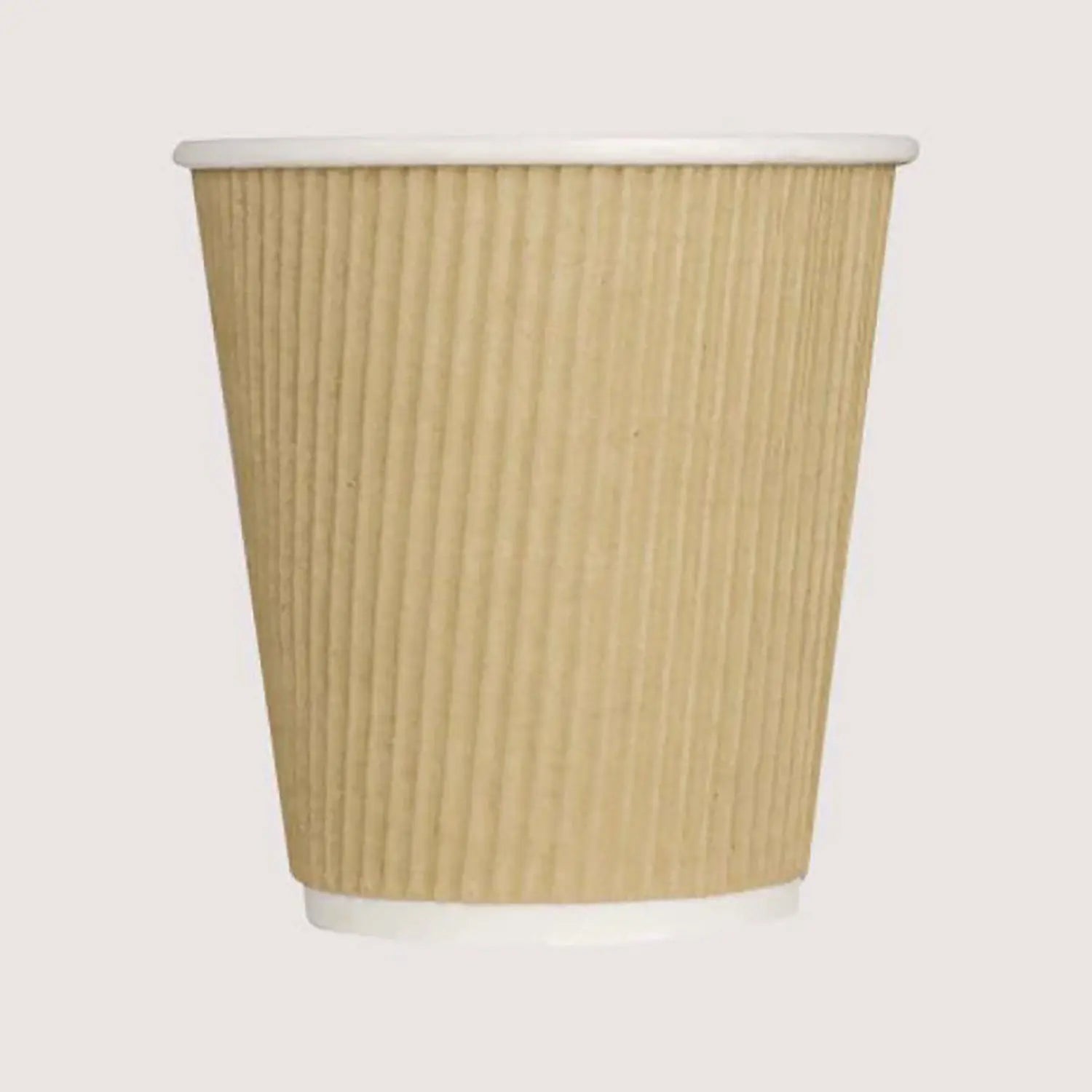 Ripple Hot Cups, 10 oz, Kraft/White, 500/Carton