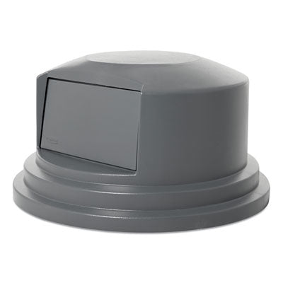 Round BRUTE Dome Top Lid for 55 gal Waste Containers, 27.25" Diameter, Gray Flipcost Flipcost