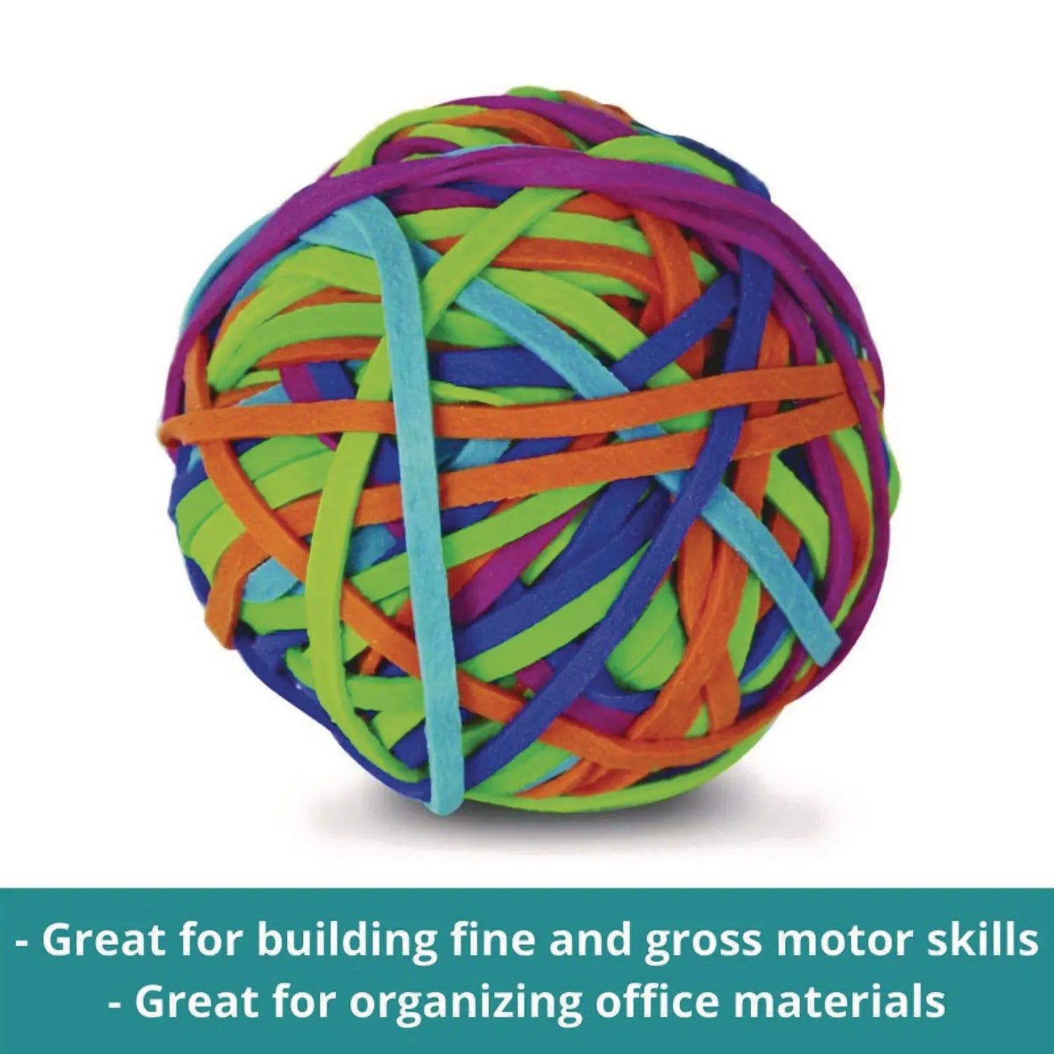 Rubber Band Ball, 2.5" Diameter, Assorted Colors, 250 Bands/Ball, 36/Carton TPG Creations™ Flipcost