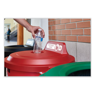 Rubbermaid® Commercial Vented Round Brute Container, 32 gal, Plastic, Red Flipcost Flipcost