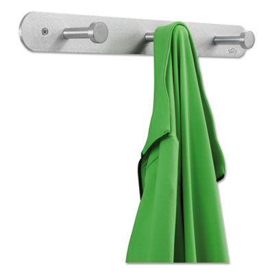 Safco® Nail Head Wall Coat Rack, Three Hooks, Metal, 18w x 2.75d x 2h, Satin Flipcost Flipcost