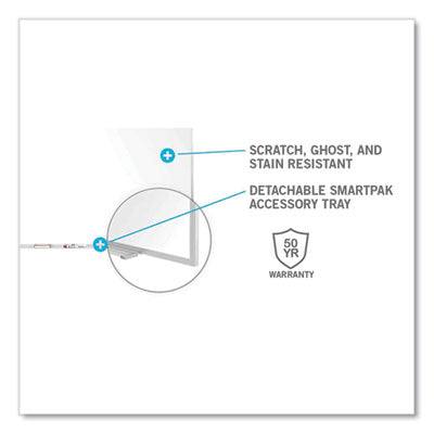 Magnetic Porcelain Whiteboard w/Satin Aluminum Frame and Map Rail, 72.5 x 60.47, White Surface Flipcost Flipcost