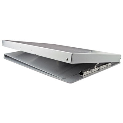 Saunders Snapak Aluminum Side-Open Forms Folder, 0.5" Clip Capacity, Holds 8.5 x 14 Sheets, Silver Flipcost Flipcost