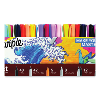 Permanent Markers Ultimate Collection Value Pack, Assorted Tip Sizes/Types, Assorted Colors, 115/Set Flipcost Flipcost