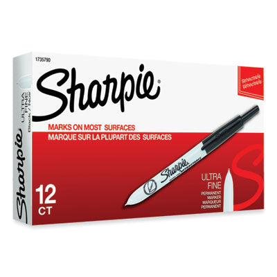 Sharpie® Retractable Permanent Marker, Extra-Fine Needle Tip, Black Flipcost Flipcost
