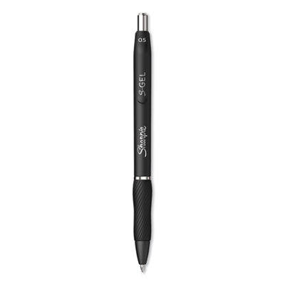 Sharpie® S-Gel™ S-Gel High-Performance Gel Pen, Retractable, Fine 0.5 mm, Black Ink, Black Barrel, Dozen Flipcost Flipcost