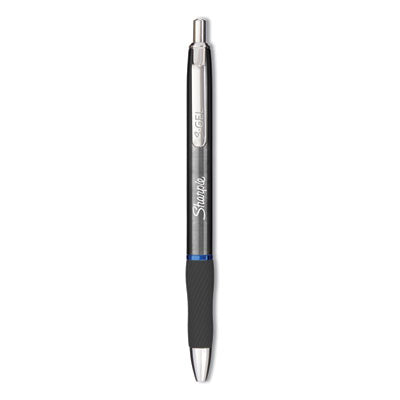 Sharpie® S-Gel™ S-Gel Premium Metal Barrel Gel Pen, Retractable, Medium 0.7 mm, Blue Ink, Gun Metal Gray Barrel, Dozen Flipcost Flipcost