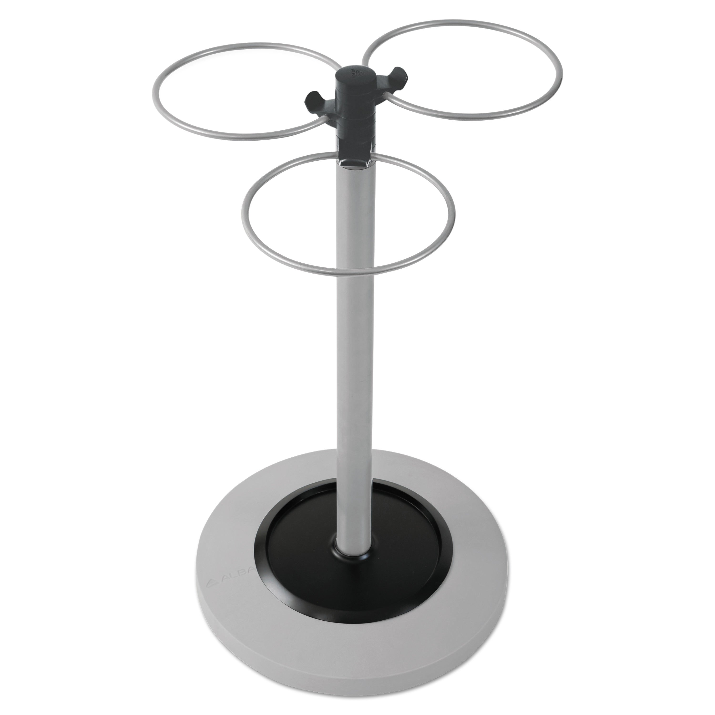 Alba™ Flower Umbrella Stand, 13.75w X 13.75d X 25.5h, Black/silver