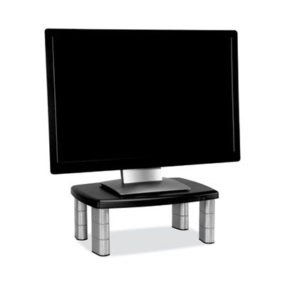 3M™ Adjustable Height Monitor Stand, 15" x 12" x 2.63" to 5.78", Black/Silver, Supports 80 lbs Flipcost Flipcost