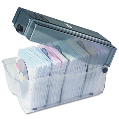 Innovera® CD/DVD Storage Case, Holds 150 Discs, Clear/Smoke Flipcost Flipcost