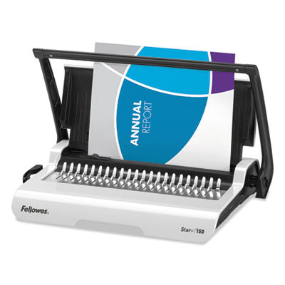 Star+ 150 Manual Comb Binding Machine 150 Sheets, 17.69 x 9.81 x 3.13, White Flipcost Flipcost