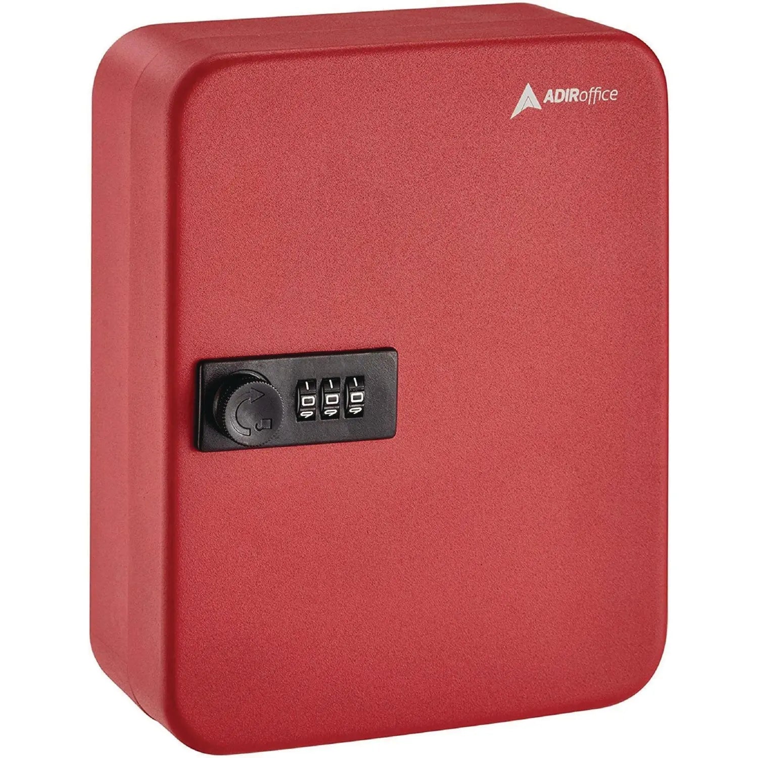 Steel Heavy-Duty Key Cabinet with Combination Lock, 30-Key, 6.4 x 3 x 8, Stainless Steel 304, Red