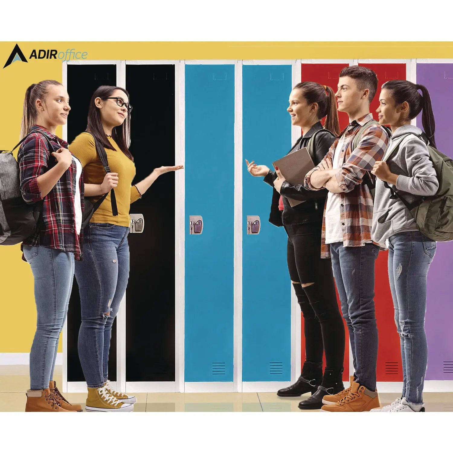 Steel Storage Locker, 1 Compartment, 12 x 12 x 72, Blue AdirOffice Flipcost