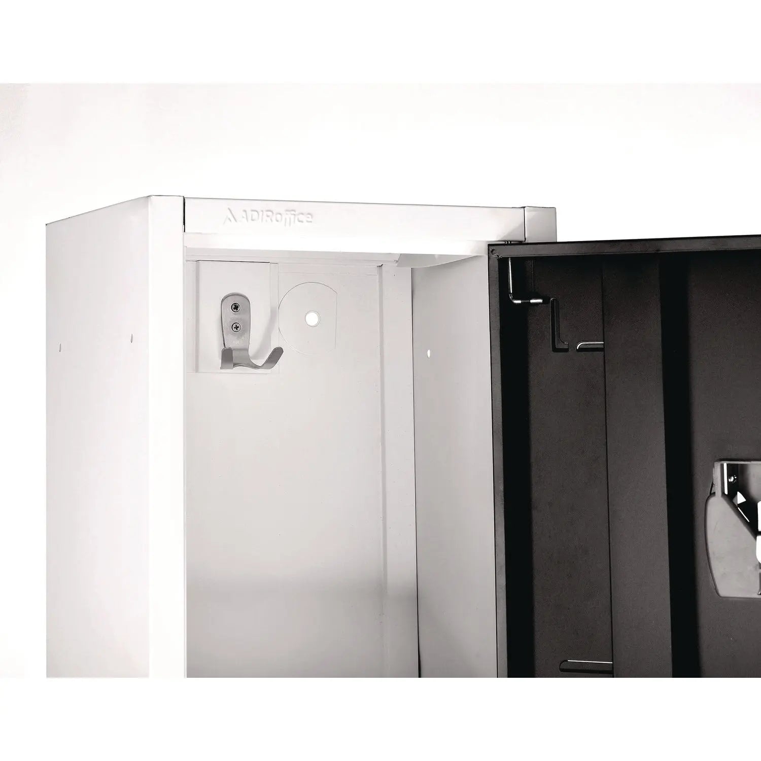 Steel Storage Locker, 3 Compartment, 12 x 12 x 72, Black AdirOffice Flipcost