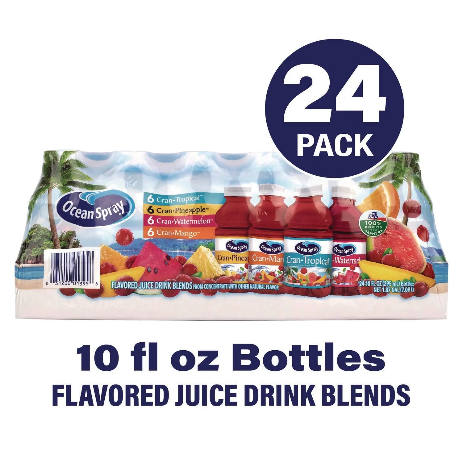 Tropical Variety Pack, Assorted Flavors, 10 oz Bottle, 24/Carton Ocean Spray® Flipcost