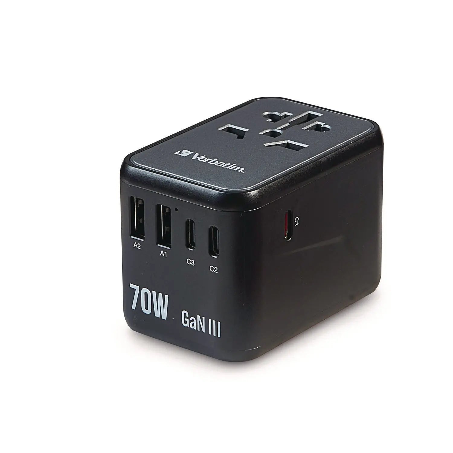 UTA-09 Gan III Universal Travel Adapter, (2) USB-A/(2) USB-C/USB-C with Power Delivery 3.0 Verbatim® Flipcost