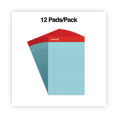 Universal® Colored Perforated Ruled Writing Pads, Narrow Rule, 50 Blue 5 x 8 Sheets, Dozen Flipcost Flipcost