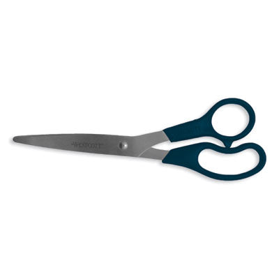 Value Line Stainless Steel Shears, 8" Long, 3.5" Cut Length, Black Straight Handle Flipcost Flipcost