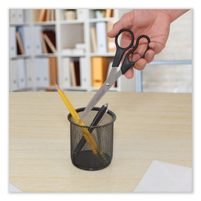 Value Line Stainless Steel Shears, 8" Long, 3.5" Cut Length, Black Straight Handle Flipcost Flipcost