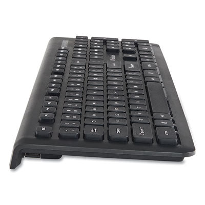 Verbatim® Wireless Slim Keyboard, 103 Keys, Black Flipcost Flipcost