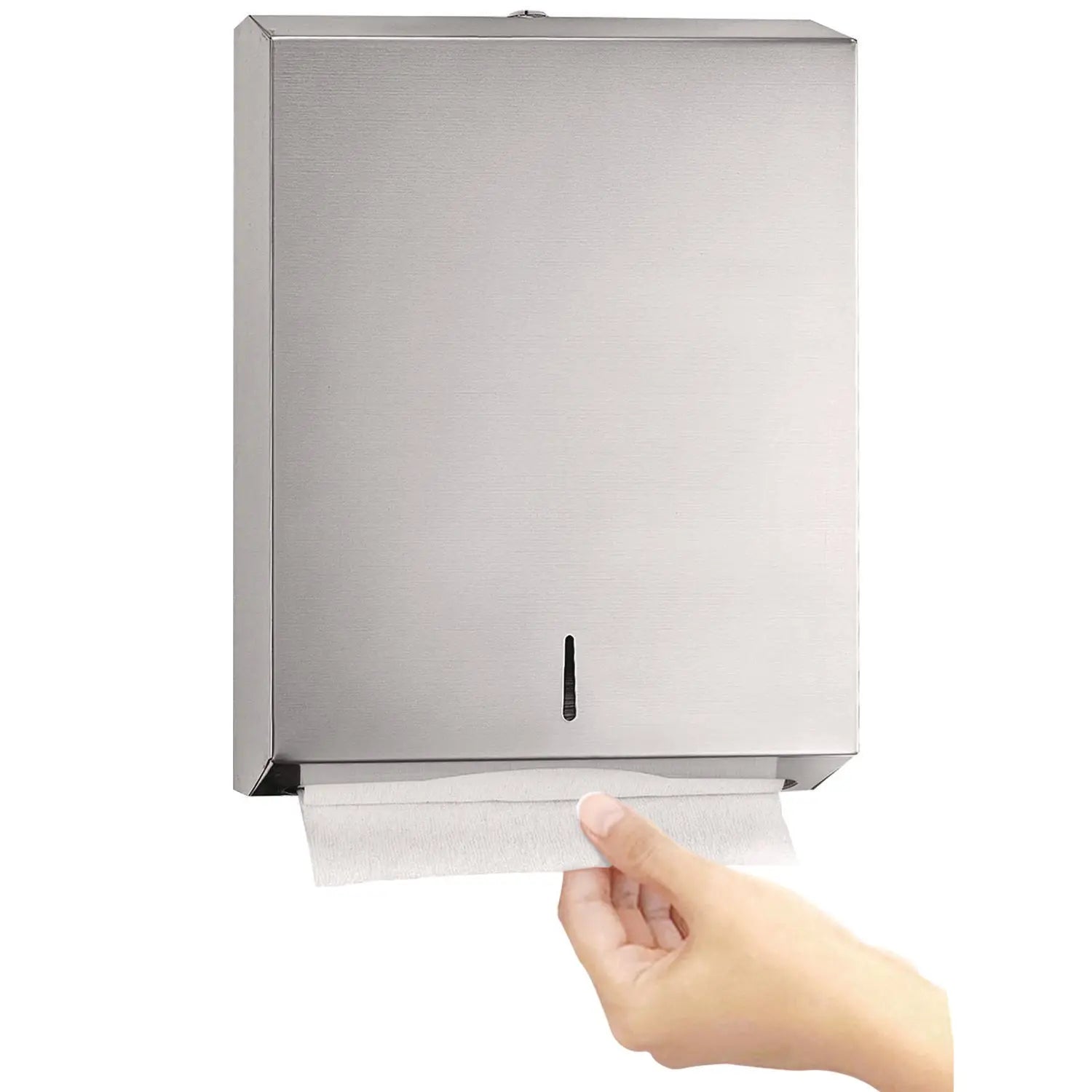 Vertical C-Fold/Multi-Fold Paper Towel Dispenser, 14.5 x 4 x 11.2, Brushed Stainless Steel Alpine Industries Flipcost