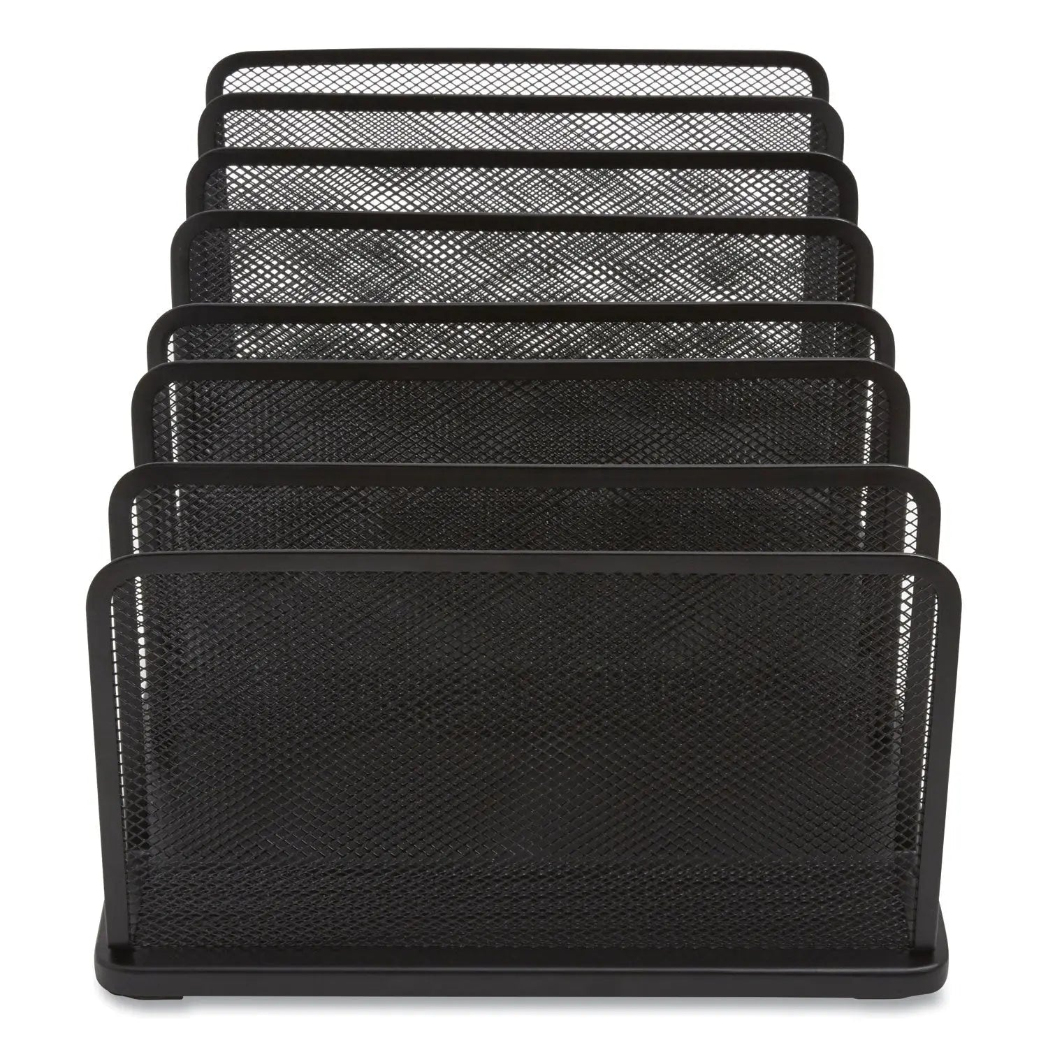 Wire Mesh Vertical Document Sorter, 7 Sections, Letter-Size, 11.65 x 20 x 6.61, Matte Black TRU RED™ Flipcost