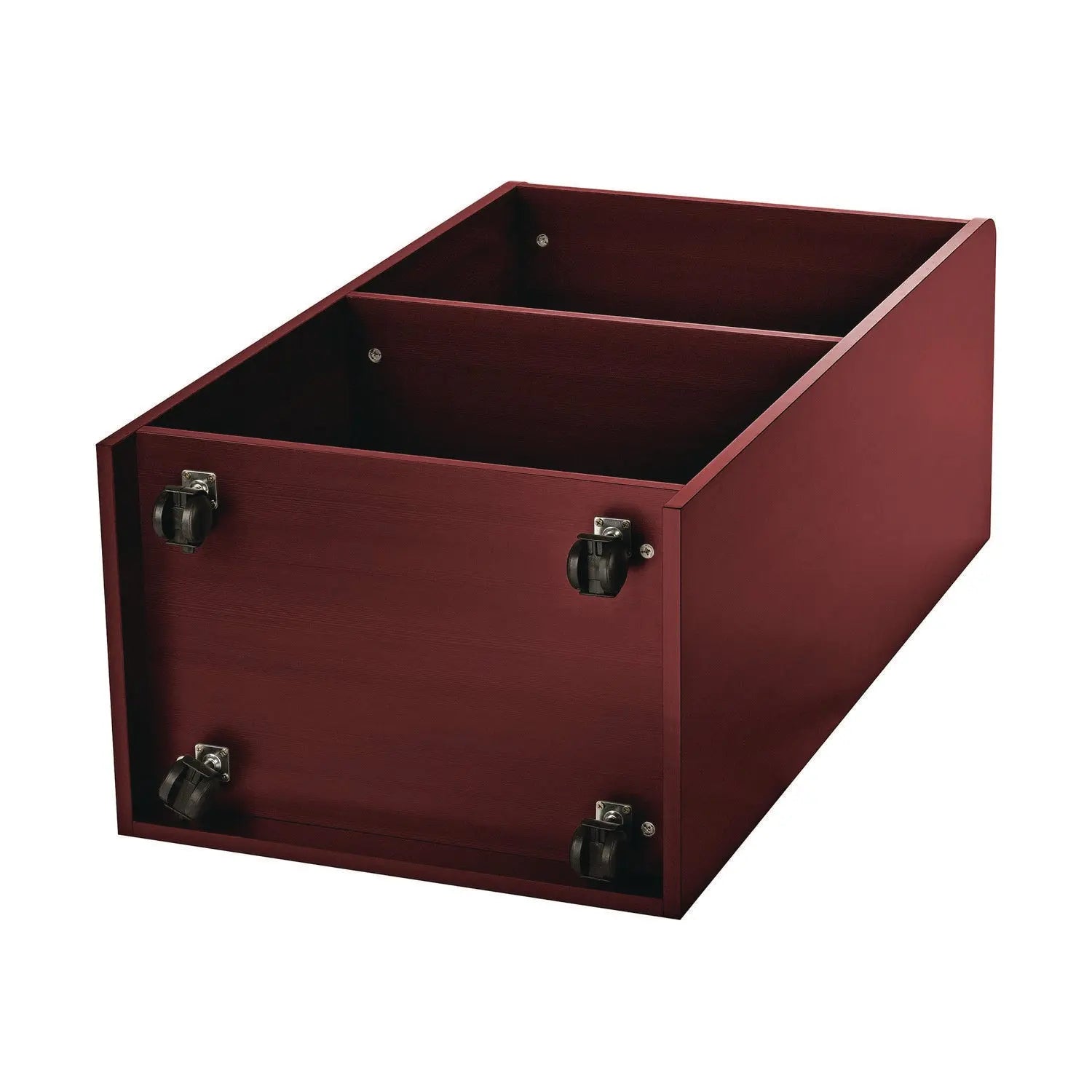 Wood Mobile Presentation Lectern Speaker Stand with Shelves, 22.44 x 16.53 x 45.98, Mahogany AdirOffice Flipcost