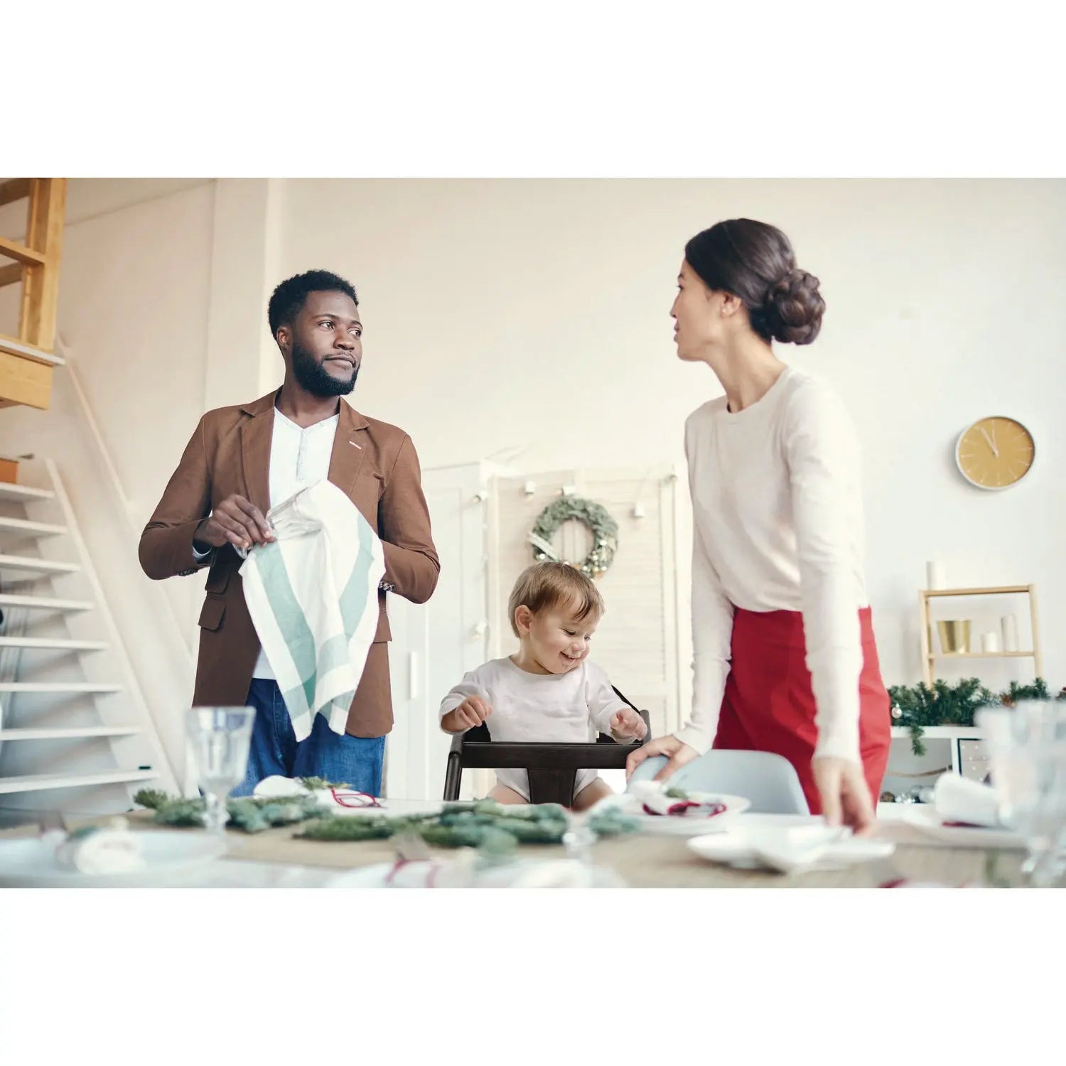 Wooden Stackable High Chair, Supports Up to 50 lb, 29.02" h, Espresso Alpine Industries Flipcost