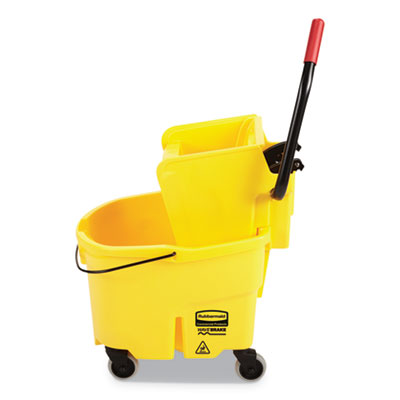 WaveBrake 2.0 Bucket/Wringer Combos, Side-Press, 26 qt, Plastic, Yellow Flipcost Flipcost