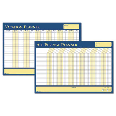 House of Doolittle™ 100% Recycled All-Purpose/Vacation Planner, 36 x 24, White/Blue/Yellow Surface Flipcost Flipcost