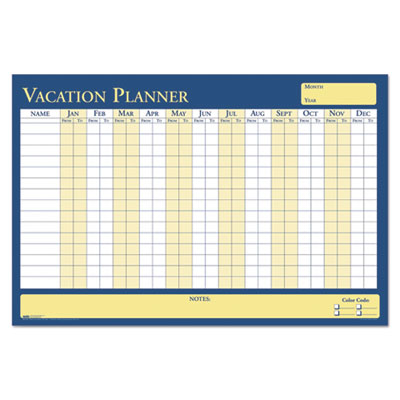 House of Doolittle™ 100% Recycled All-Purpose/Vacation Planner, 36 x 24, White/Blue/Yellow Surface Flipcost Flipcost